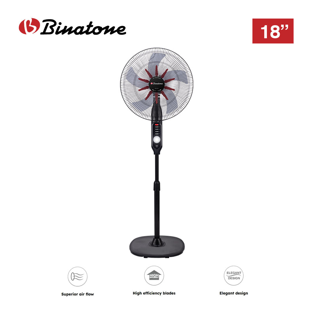 BINATONE FAN / 18" BLADES / RECHARGEABLE / RCFM-1875