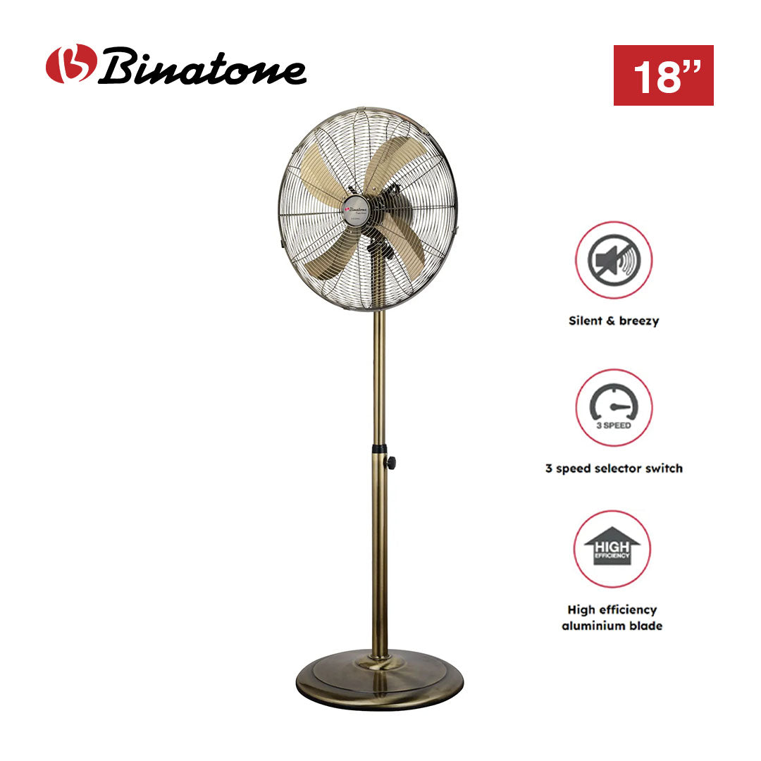BINATONE FAN 18 60W STANDING METAL ES-1800