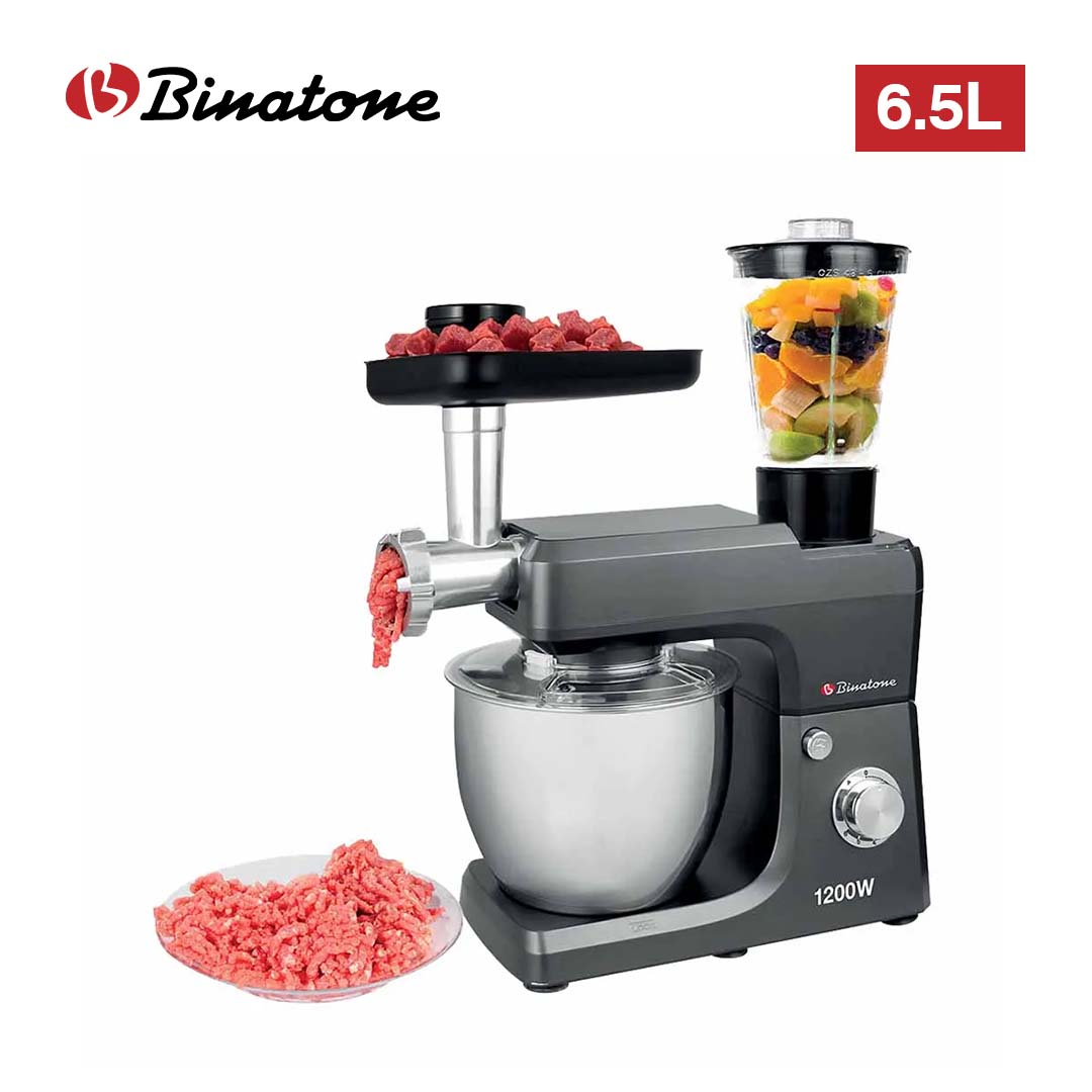 BINATONE FOOD PROCESSOR/6.5L/KM-1300/1200W/STEEL