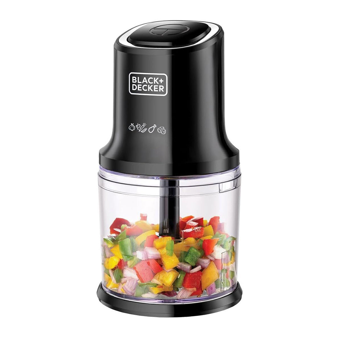 BLACK+DECKER / FOOD CHOPPER / 500W / 4 DURABLE STAINLESS STEEL BLADES + 500 ML CAPACITY BOWL / FC500-B5 / BLACK