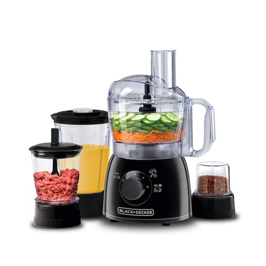 BLACK+DECKER / KITCHEN ROBOT / 400W 29 FUNCTION FOOD PROCESSER WITH BLENDER , MINCER , GRINDER / KR43-B5 / BLACK
