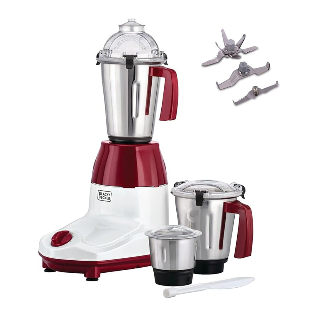 BLACK+DECKER / MIXER GRINDER / 3 JARS SET , 3-IN-1 MULTIFUNCTIONAL 750 W BLENDER , WET DRY GRINDER , DIPS AND PASTE /MG750-B5
