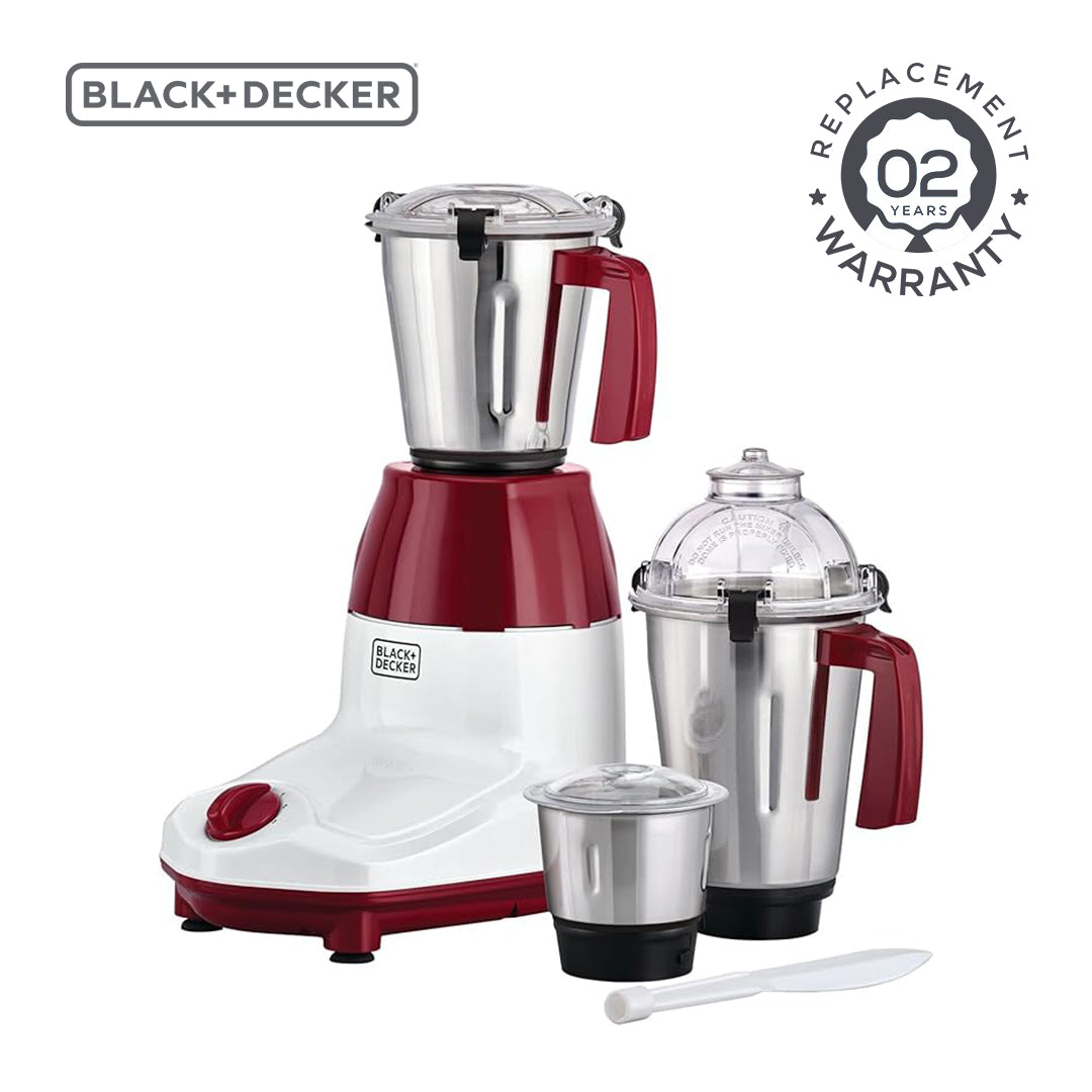 BLACK+DECKER / MIXER GRINDER / 3 JARS SET , 3-IN-1 MULTIFUNCTIONAL 750 W BLENDER , WET DRY GRINDER , DIPS AND PASTE /MG750-B5