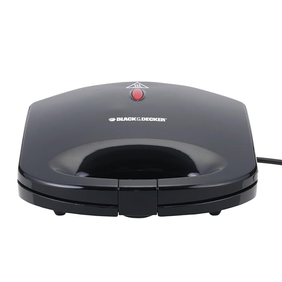BLACK+DECKER/ NON STICK SANDWICH MAKER / 600W , 2 SLICE / TS1000-B5 / BLACK