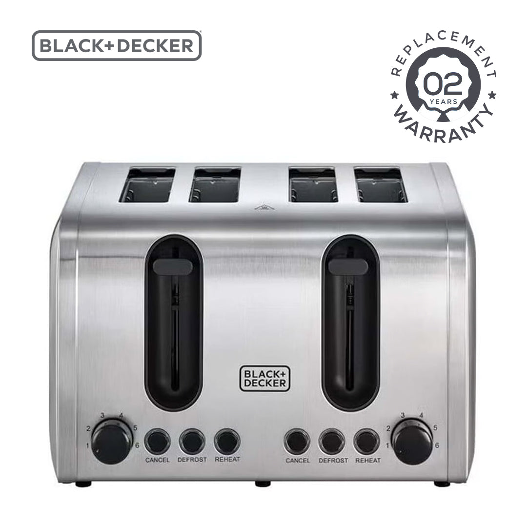 BLACK+DECKER / TOASTER / 4 SLICE STAINLESS STEEL / ET444-B5