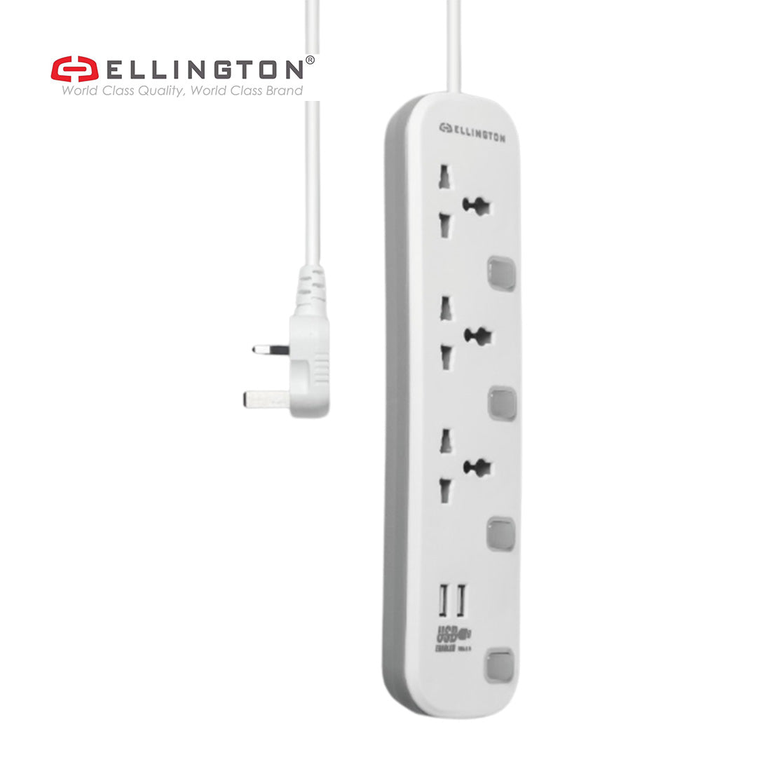 ELINGTON / SURGE PROTECTOR / 3WAYS / 13AMPS / 2USB