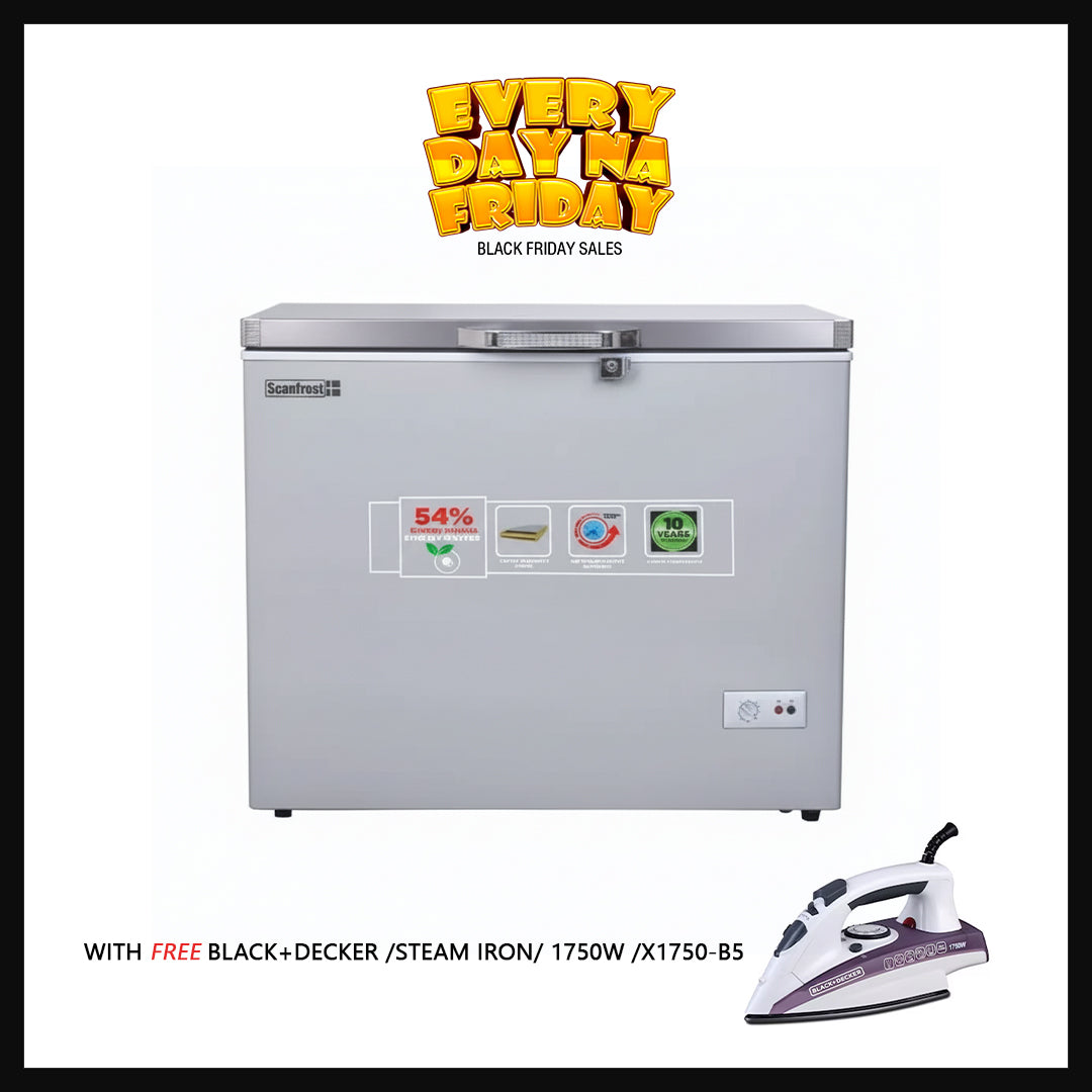 SCANFROST FREEZER 250L SD INV SILVER SFL250INV