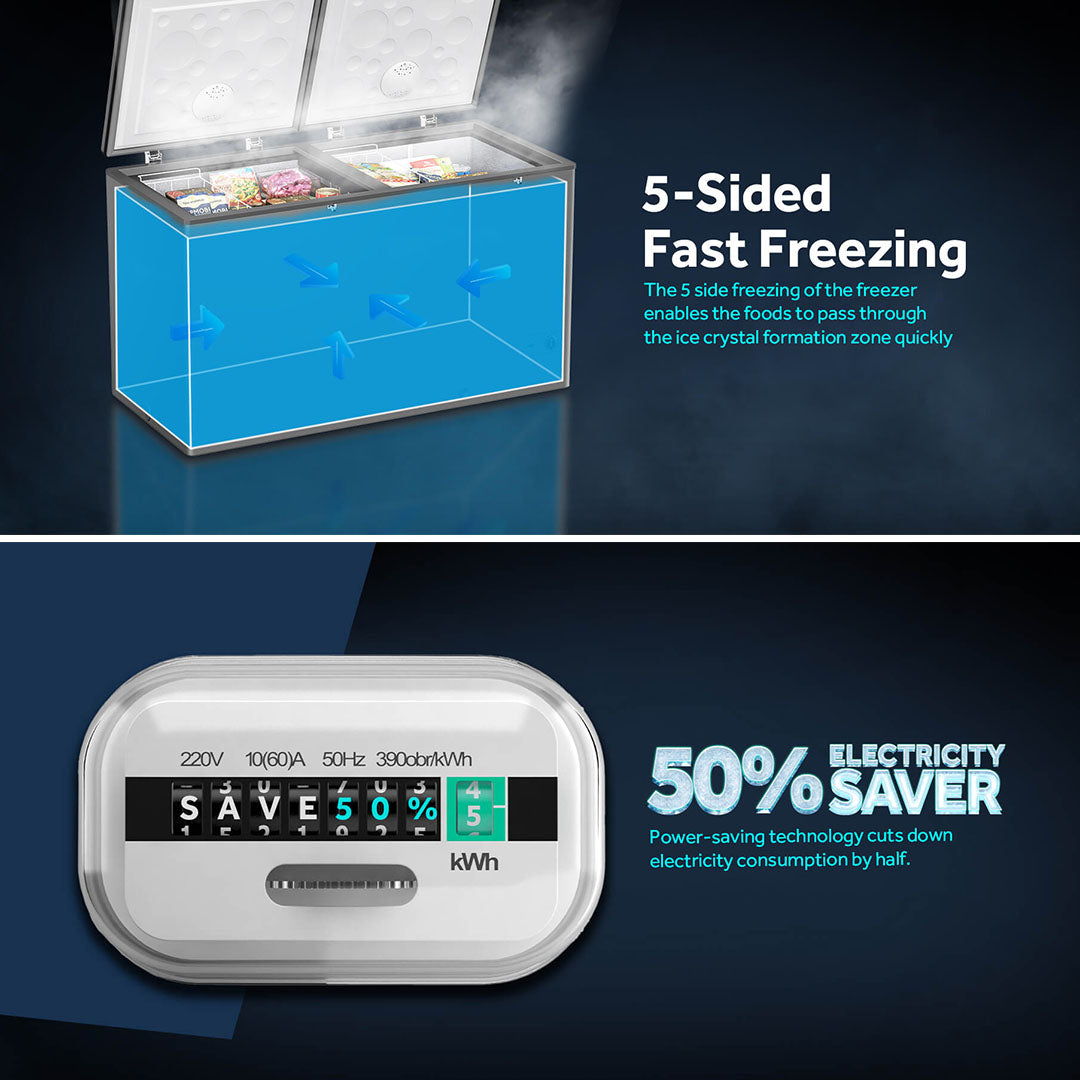 HAIER FREEZER/ DD/ INVERTER 500 L /HTF-519IS / SILVER