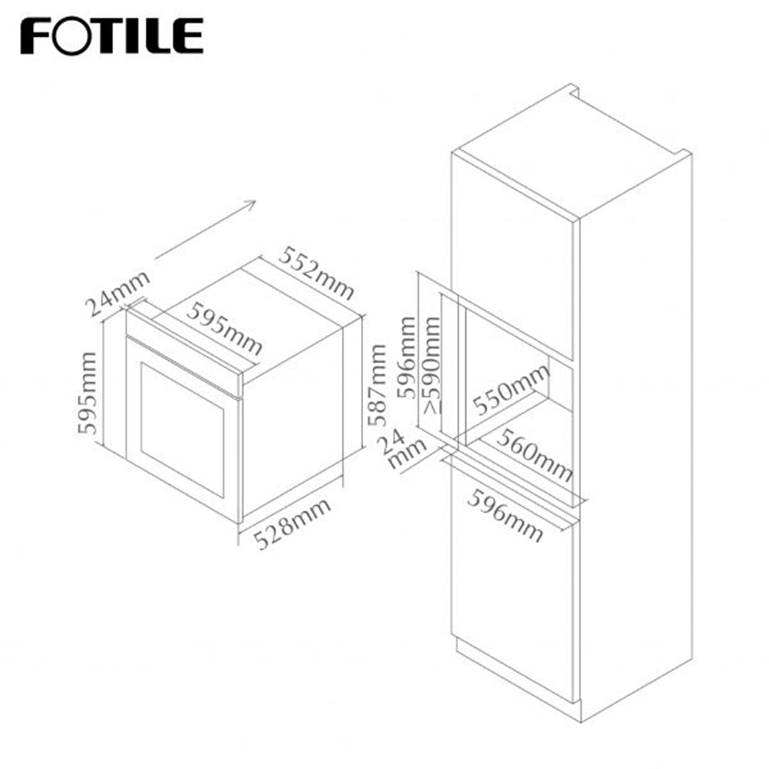 FOTILE OVEN/70L/3HP/3 Door Glass/2800W