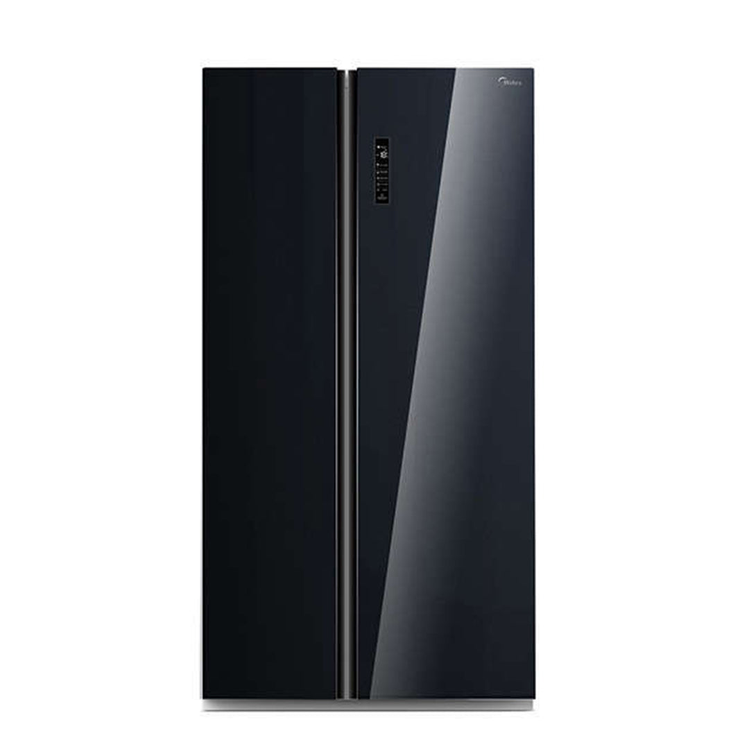 MIDEA REF SBS 510L MDRS710FGF22D BLACK GLASS