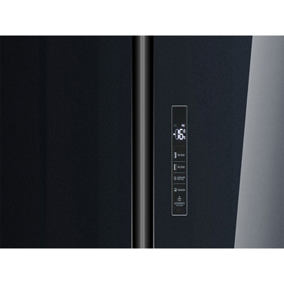 MIDEA REF SBS 510L MDRS710FGF22D BLACK GLASS