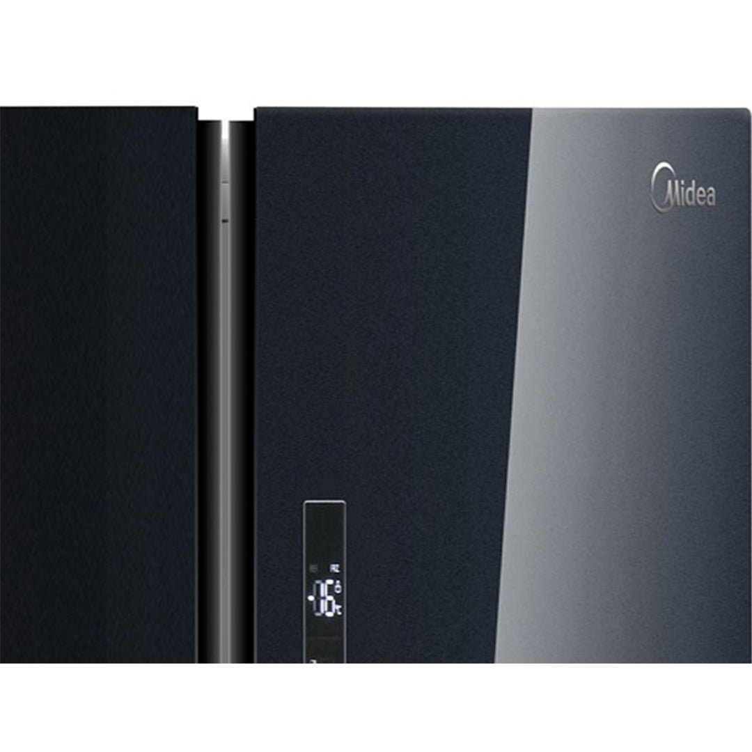 MIDEA REF SBS 510L MDRS710FGF22D BLACK GLASS