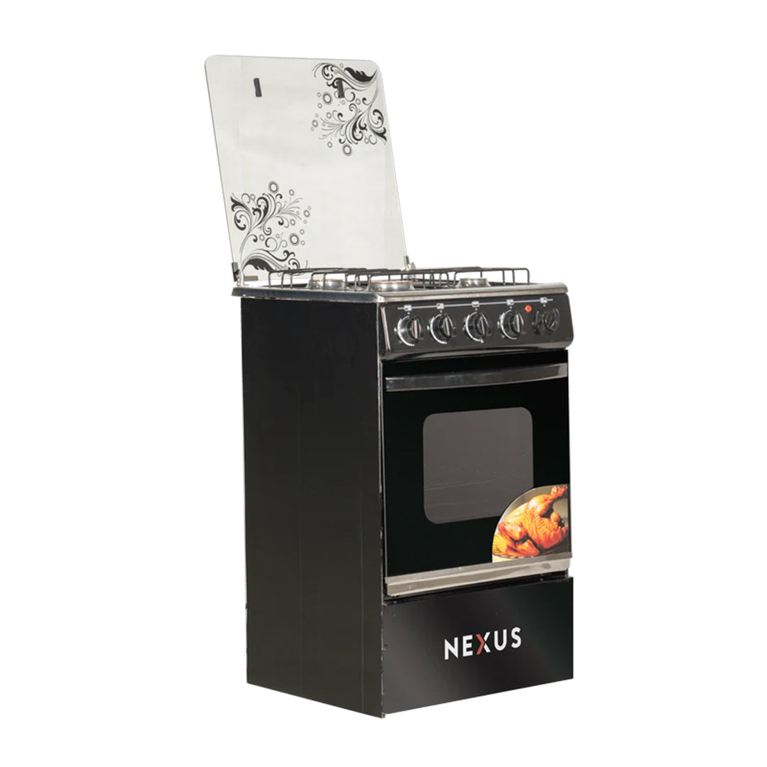 NEXUS / GAS COOKER /50*55 /(3+1) / NX-5055B/BLACK