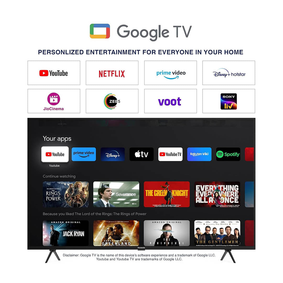 PANASONIC TV 65"/ SMART GOOGLE/ 4K RESULOTION/ HDR10/ TH-65M