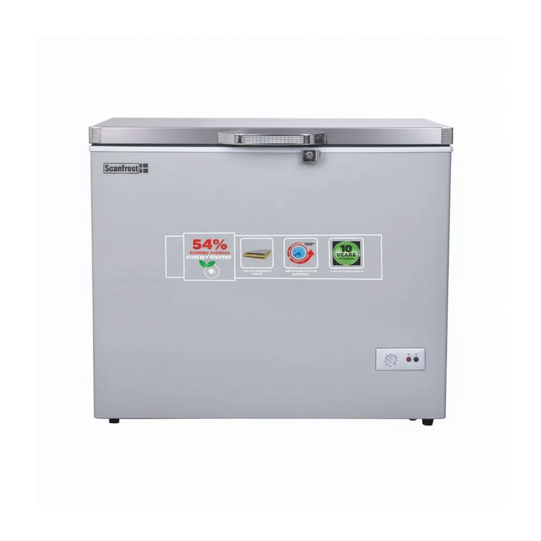 SCANFROST FREEZER 250L SD INV SILVER SFL250INV