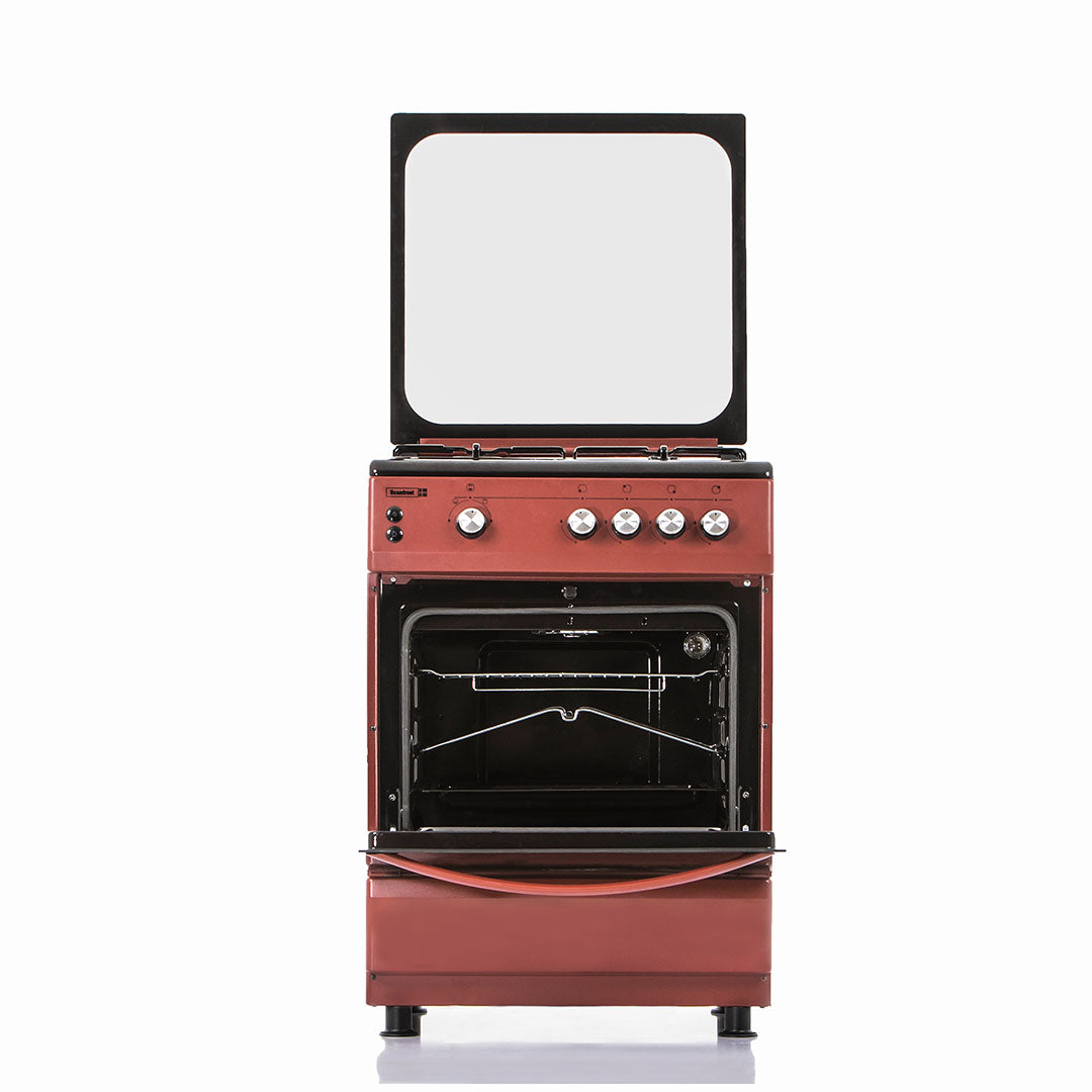 SCANFROST GAS COOKER/60X60/CK6302R/3GAS 1E/BURGUNDY