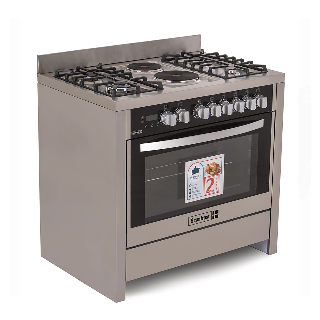 SCANFROST GAS COOKER/90X60/SFC9423B/4GAS 2E/FULL AUTO IGNITI