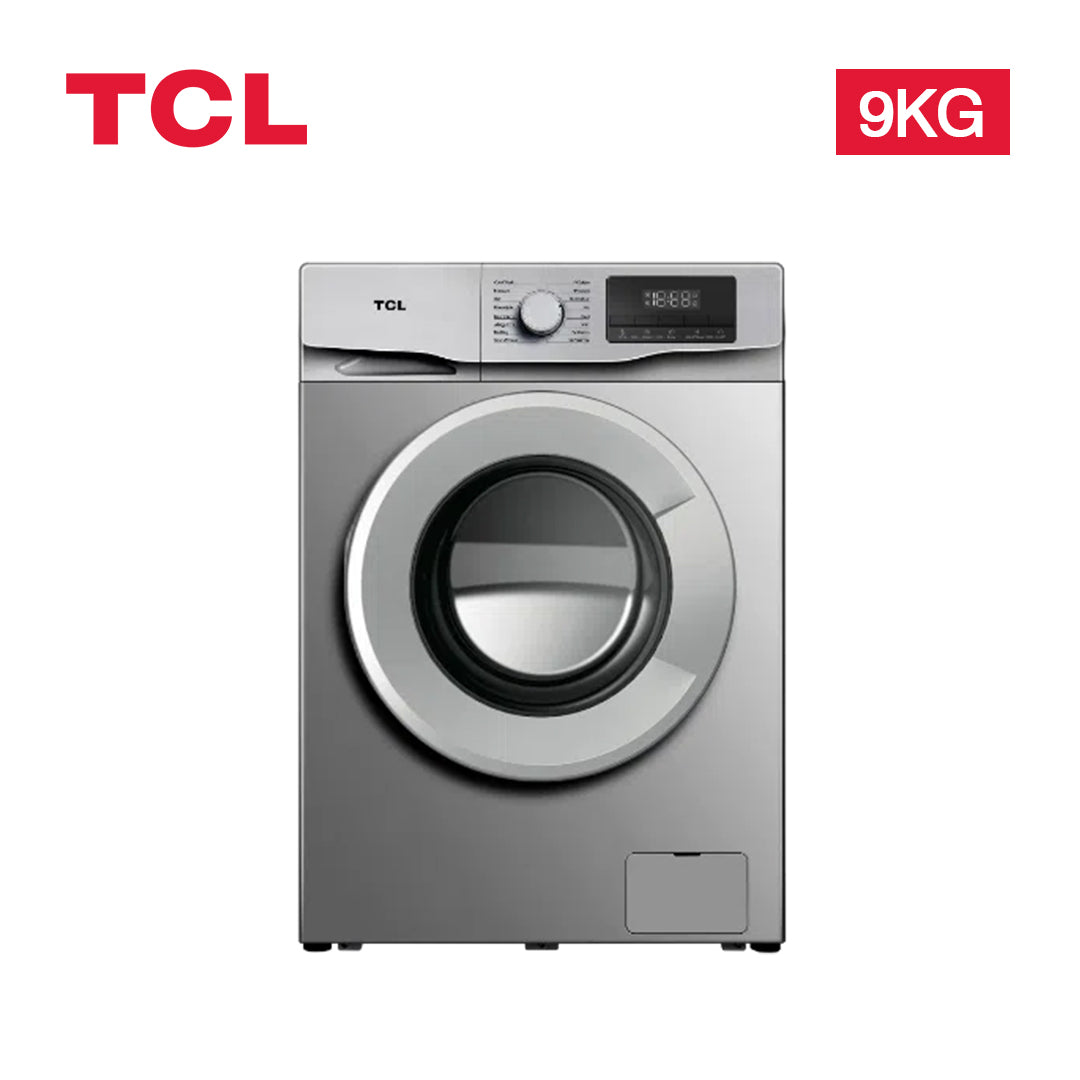 TCL WASHING MACHINE/9Kg/P609FLS/FRONT LOAD/Silver