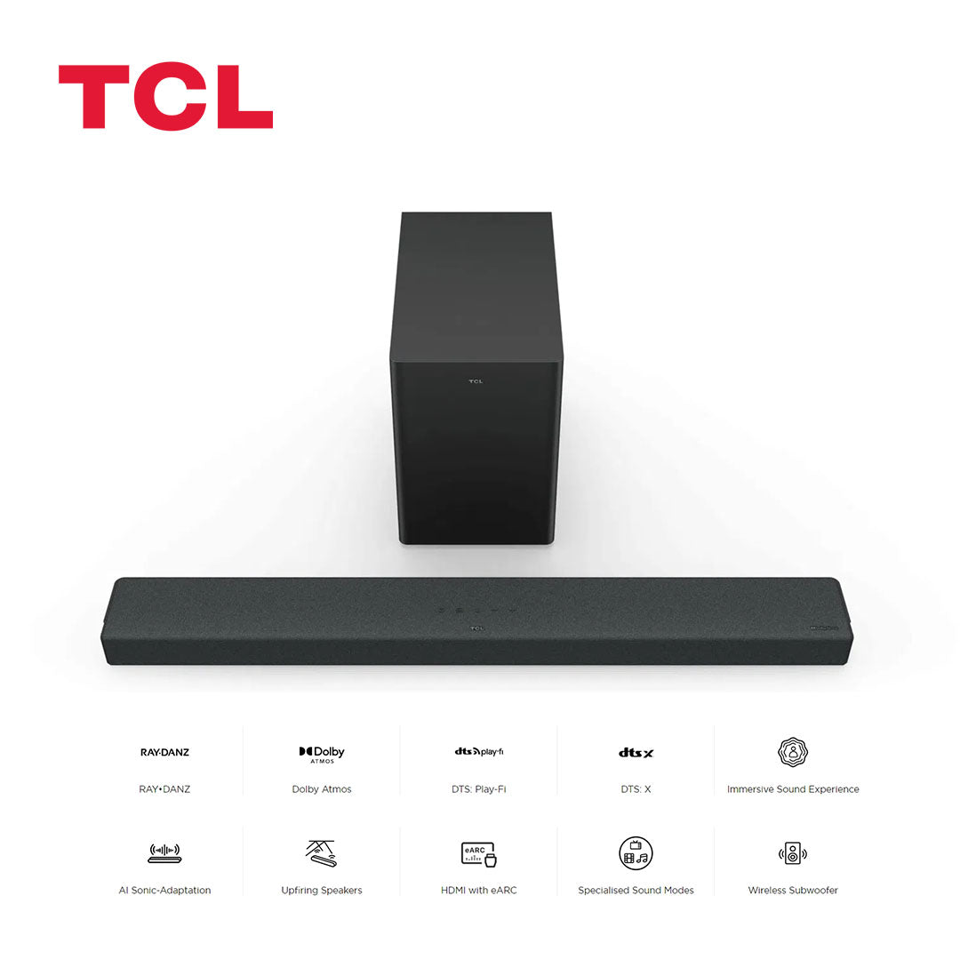 TCL AUDIO SOUNDBAR/780W/5.1.2/C935U/1050mm/WIRELESS SUBWOOFE