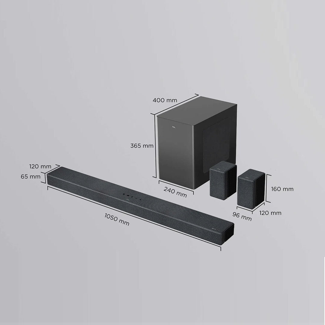 TCL AUDIO 7.1.4 1050mm/ 1020W/wireless subwoofer X937U