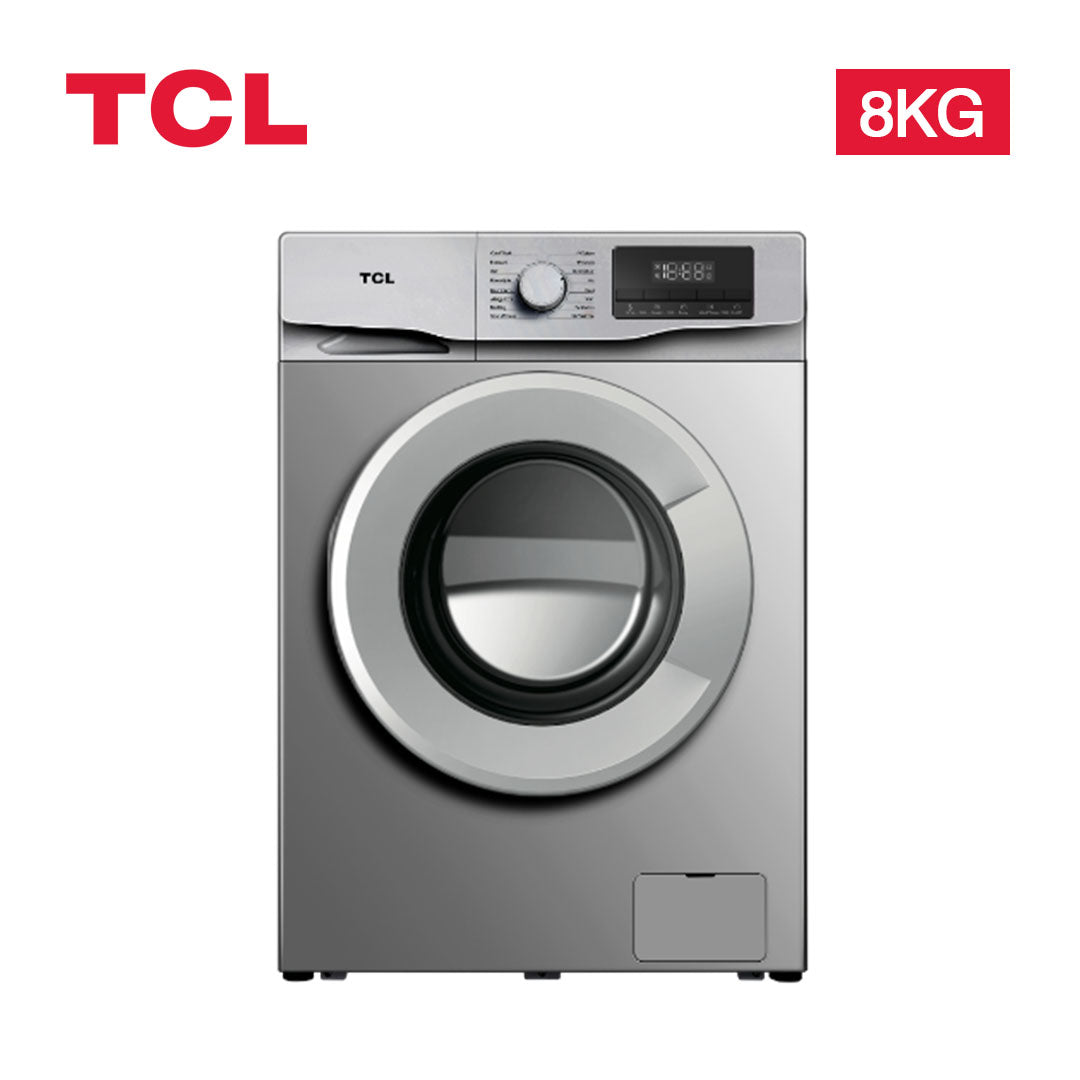 TCL WASHING MACHINE/FL/8KG/P608FLS/SILVER/INVERTER
