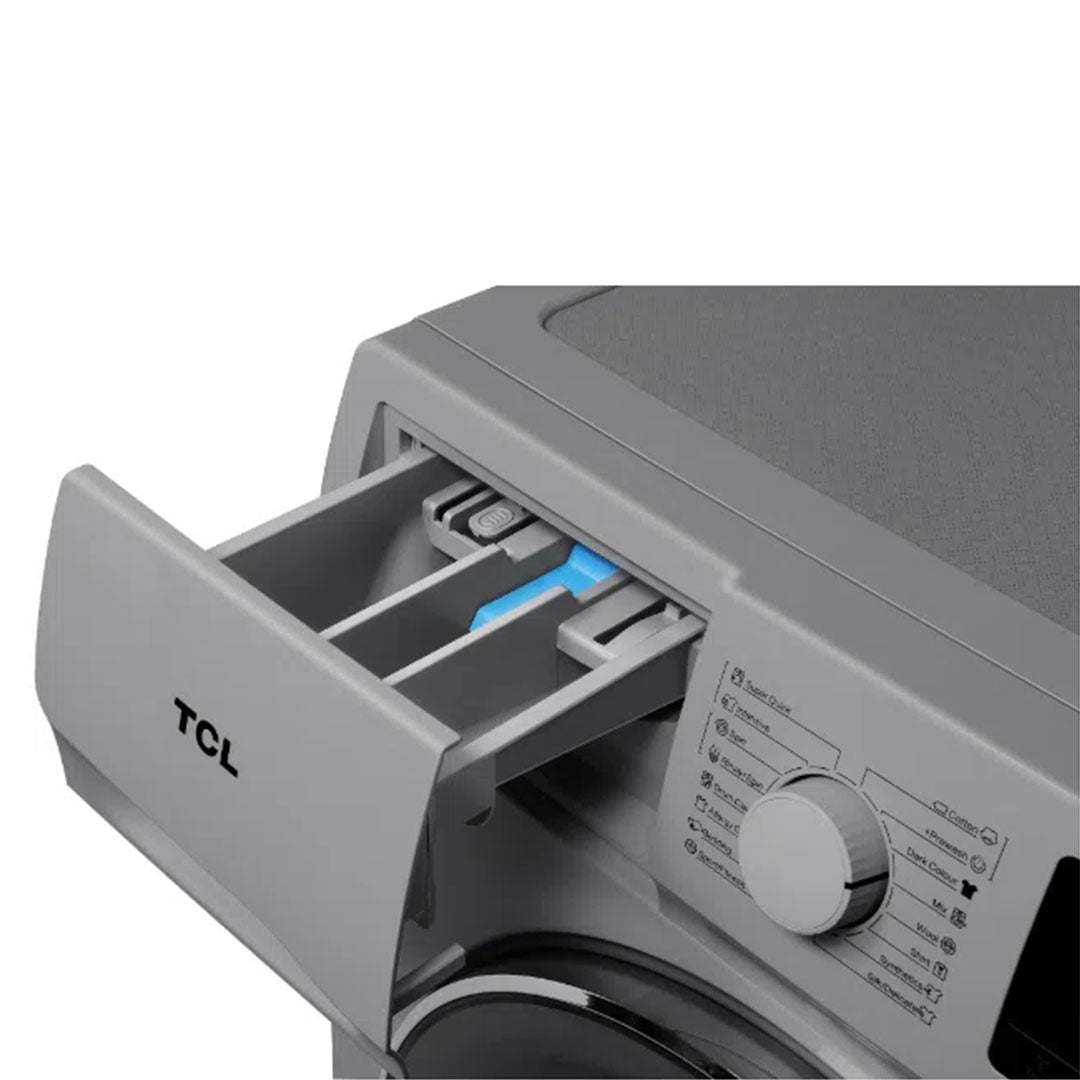 TCL WASHING MACHINE/FL/8KG/P608FLS/SILVER/INVERTER