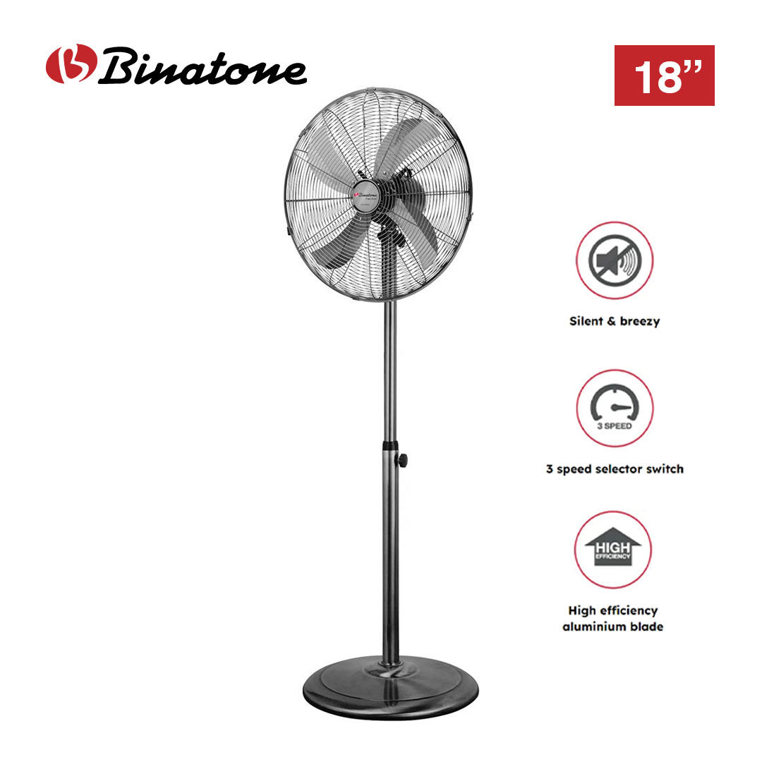 BINATONE FAN 18 60W STANDING METAL ES-1800