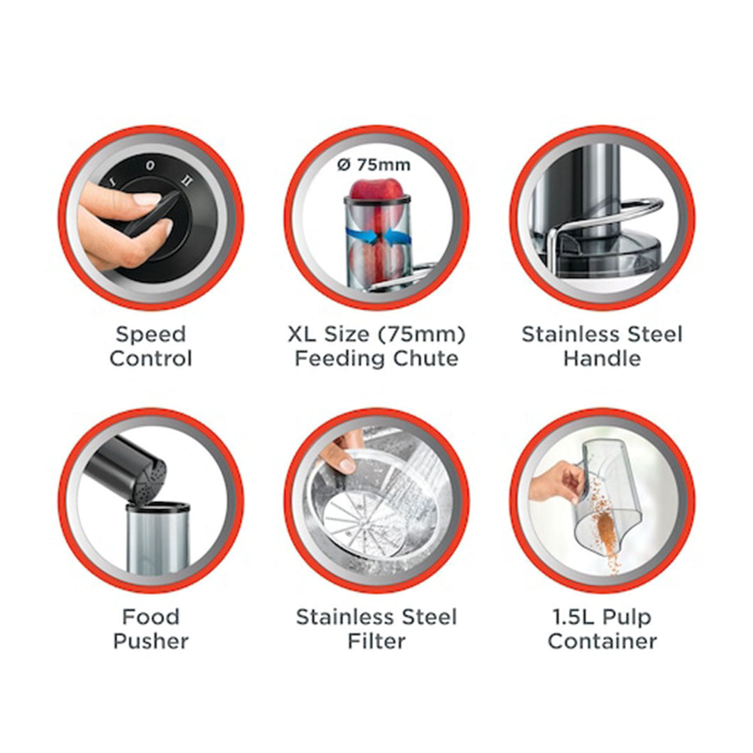 BLACK DECKER/ JUICE EXTRACTOR/ 800W/ JE780-B5