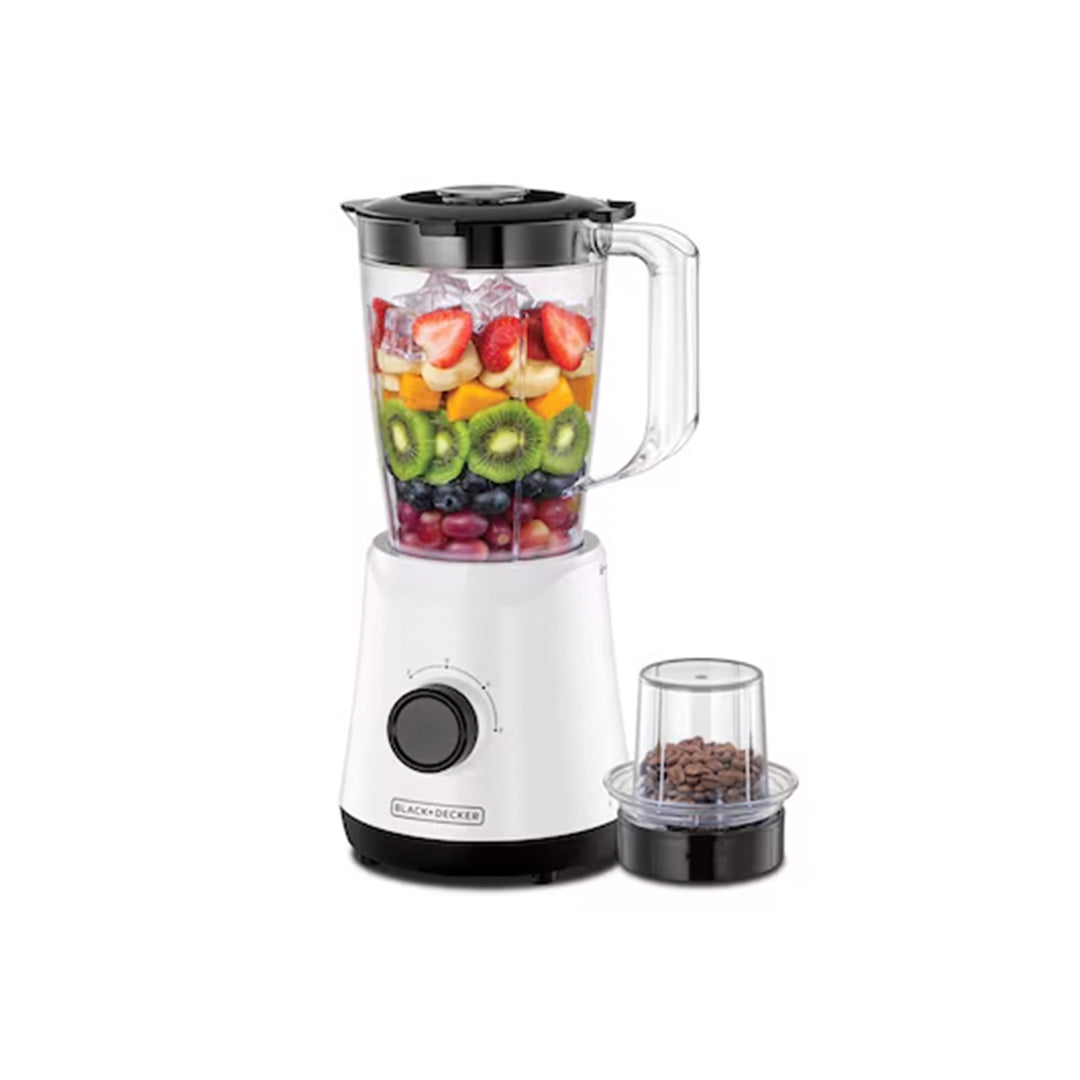 BLACK+DECKER/BLENDER WITH GRINDER MILL/500W/1.5L/BX520-B5/WHITE