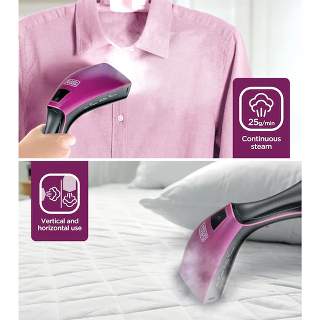 BLACK+DECKER /DIGITAL HANDHELD GARMENT STEAMER/1600W/ HSTD1600-B5
