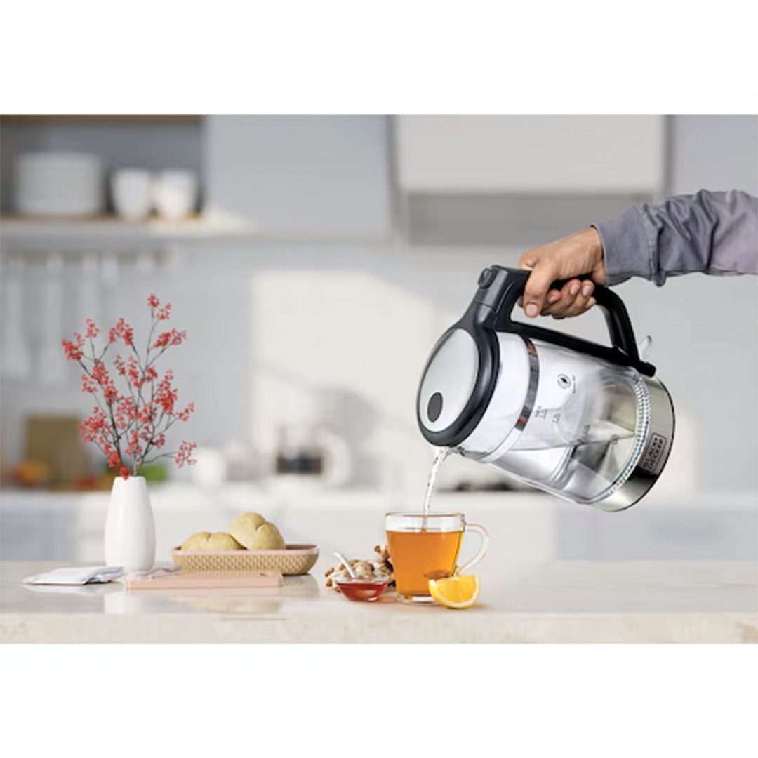 BLACK+DECKER/ GLASS KETTLE/ DOUBLE WALL/ 2200W/ 1.7L / GK220