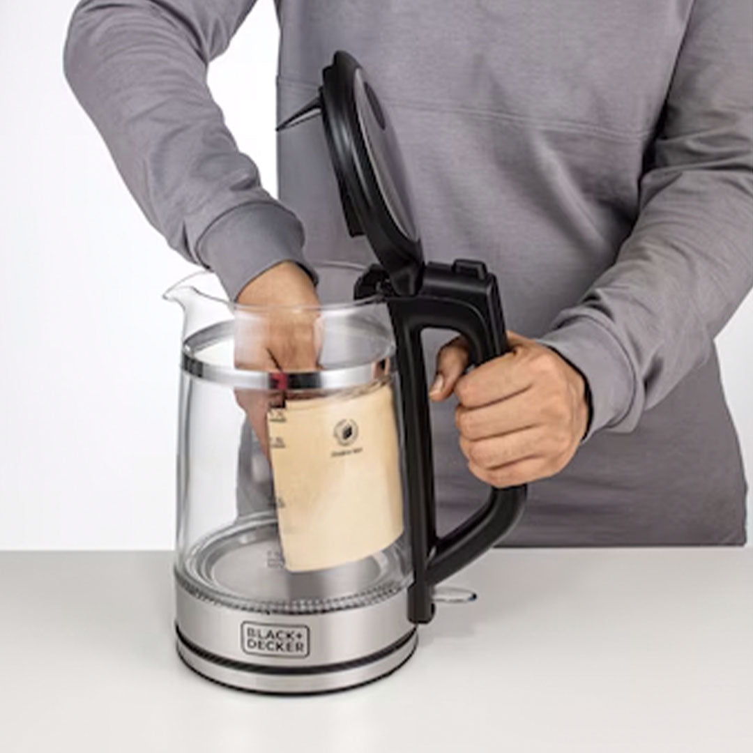 BLACK+DECKER/ GLASS KETTLE/ DOUBLE WALL/ 2200W/ 1.7L / GK220