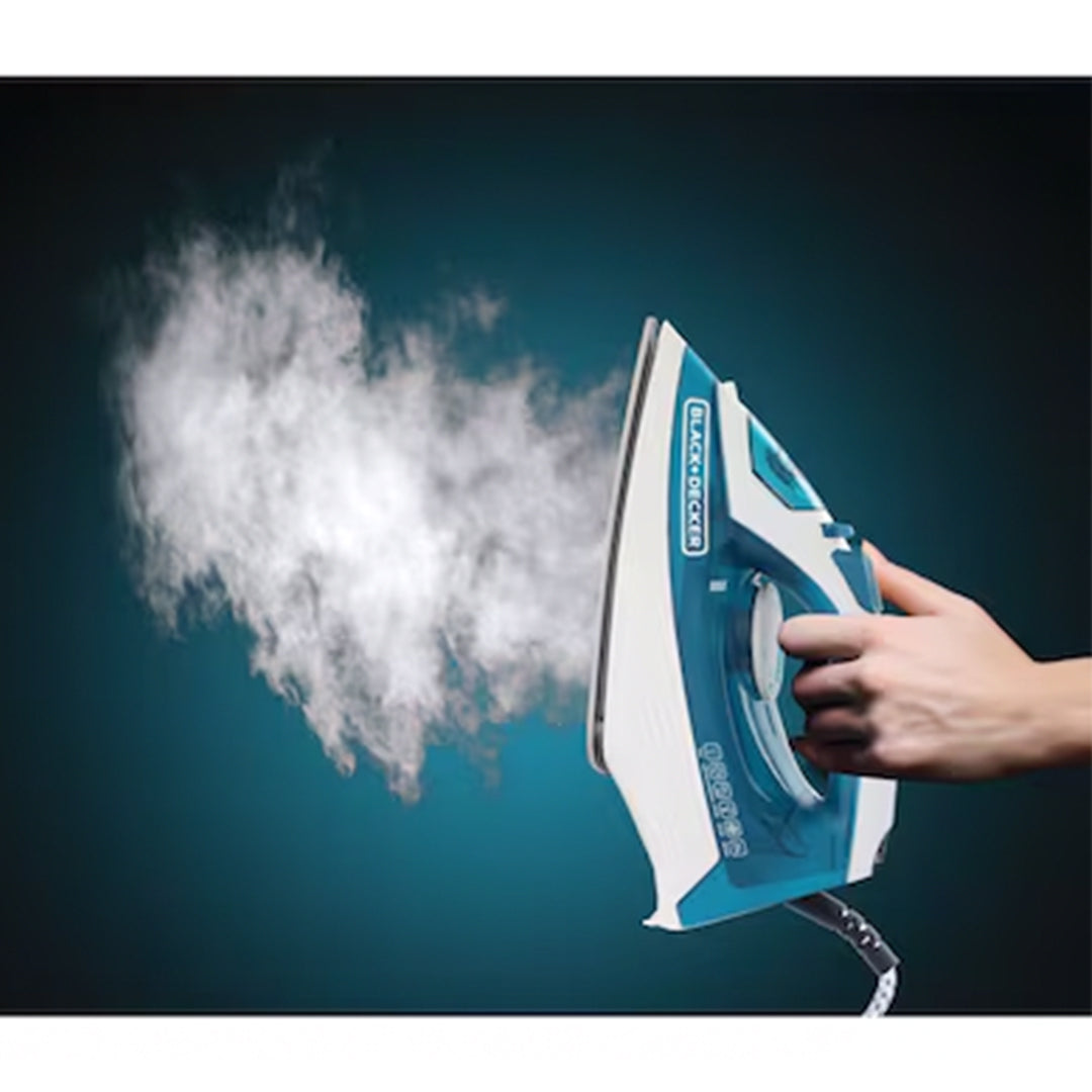 بلاك اند ديكر مكواة بخار 1600 واط لون أسود