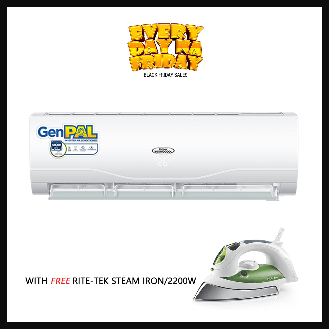 HAIER AC SPLIT INVERTER 1 HP GENPAL WHT HSU-09LNEB