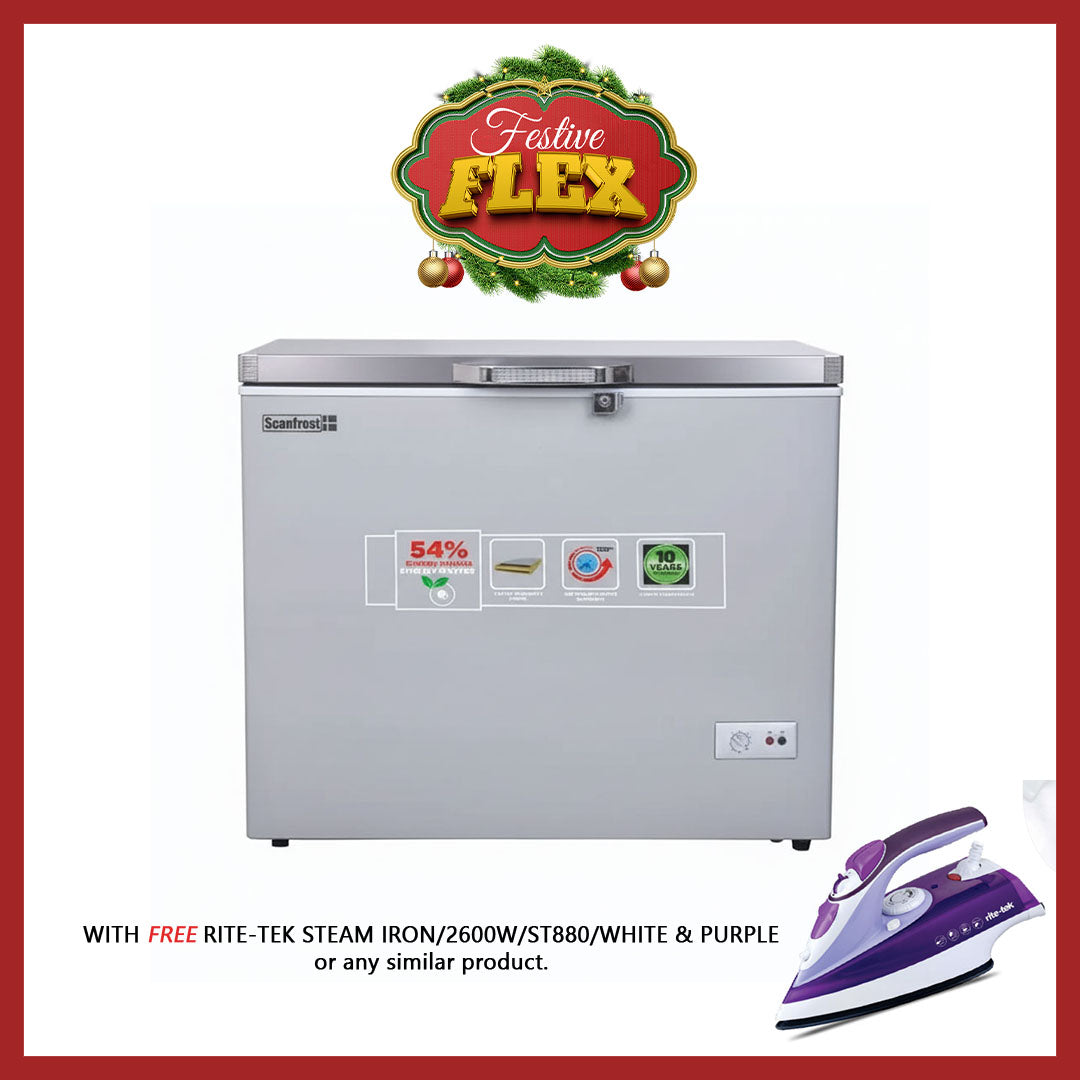 SCANFROST FREEZER 250L SD INV SILVER SFL250INV