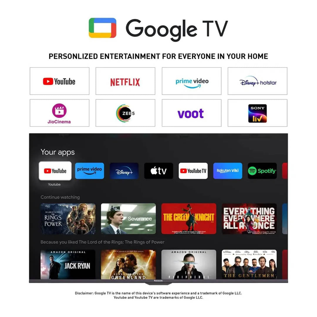 PANASONIC TV 55"/ SMART GOOGLE/ 4K RESULOTION/ HDR10/ TH-55M