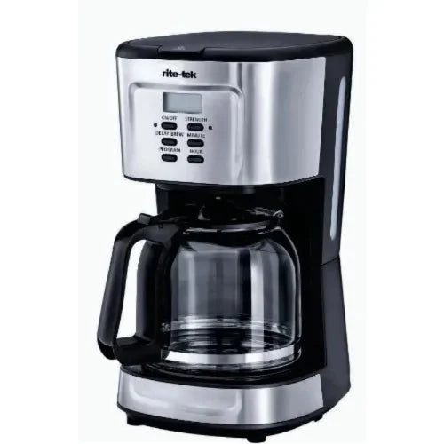 RITE-TEK COFFEE MAKER DIGITAL WITH LCD DISPLAY 1.5 LTR GLASS CARAFE 12CUPS CAPACITY | CM350