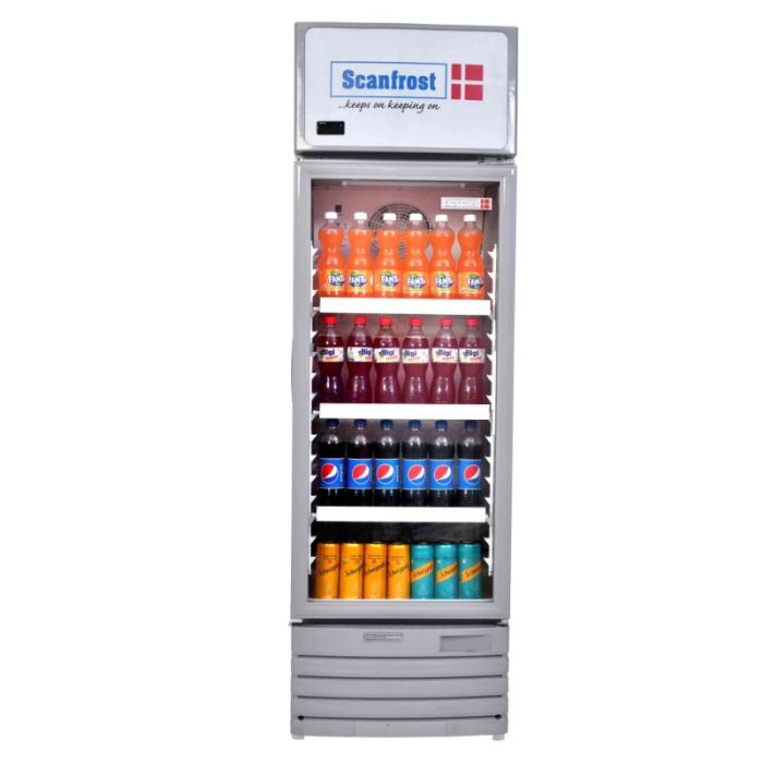 SCANFROST BEVERAGE COOLER 200L SD WHITE&SILVER SFUC220XG