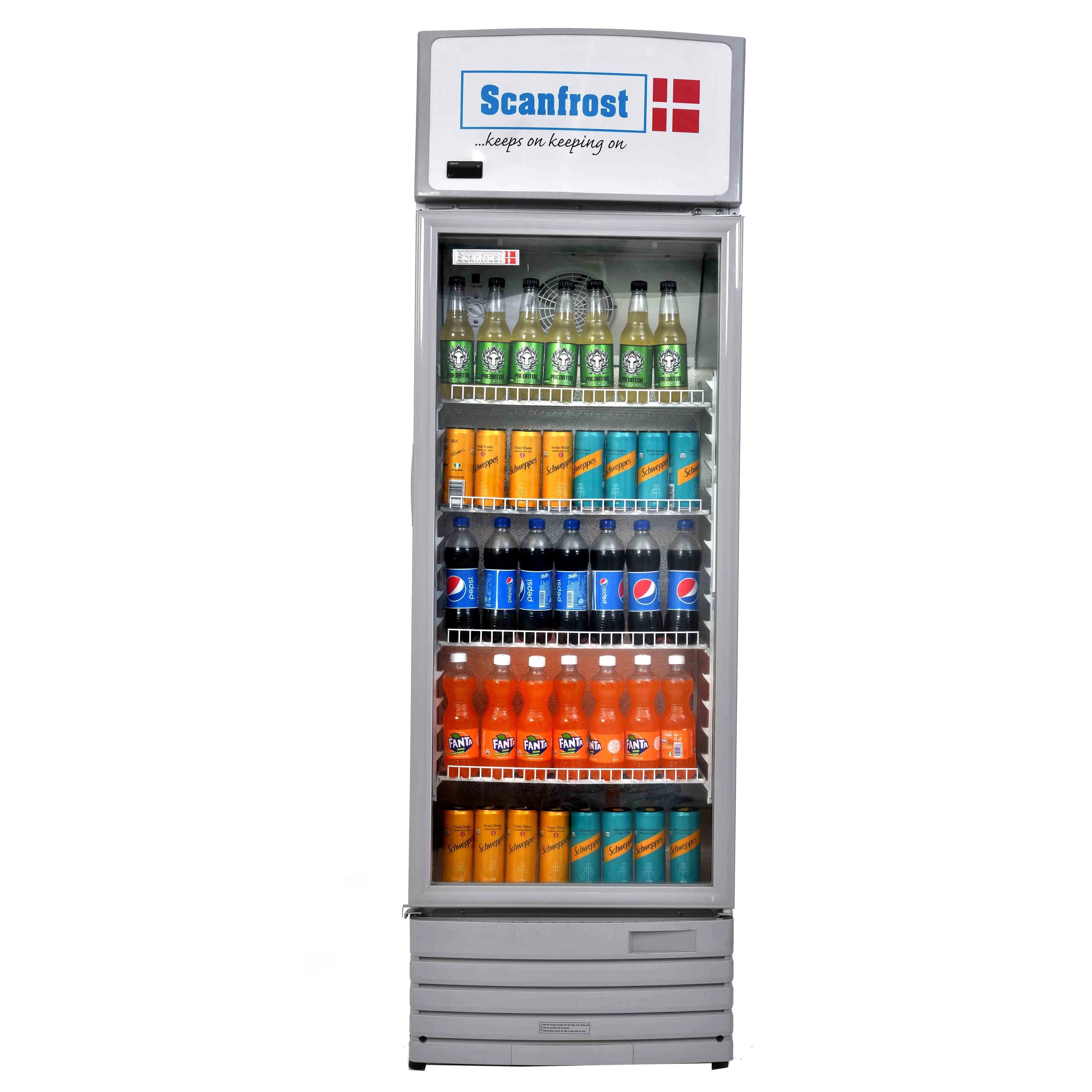 SCANFROST BEVERAGE COOLER 300L SD WHITE&SILVER SFUC300XG