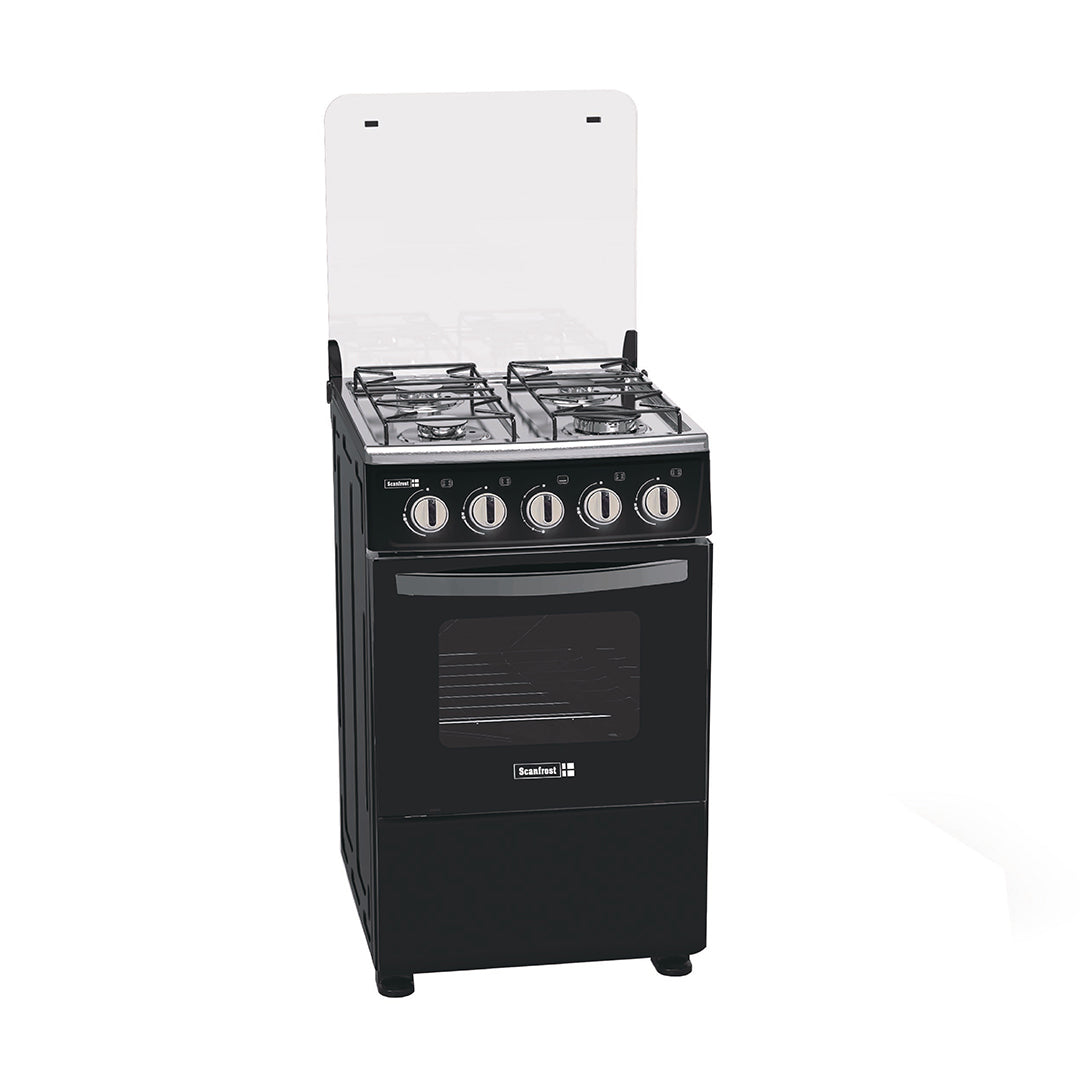 SCANFROST GAS COOKER/50X50/SFC5401B/4GAS/BLACK