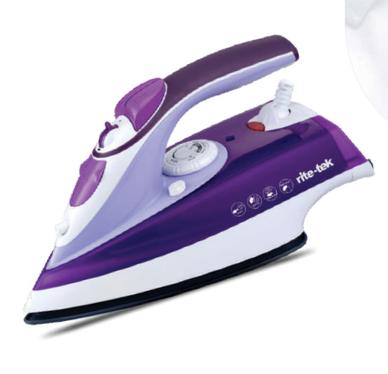 RITE-TEK STEAM IRON/2600W/ST880/WHITE & PURPLE