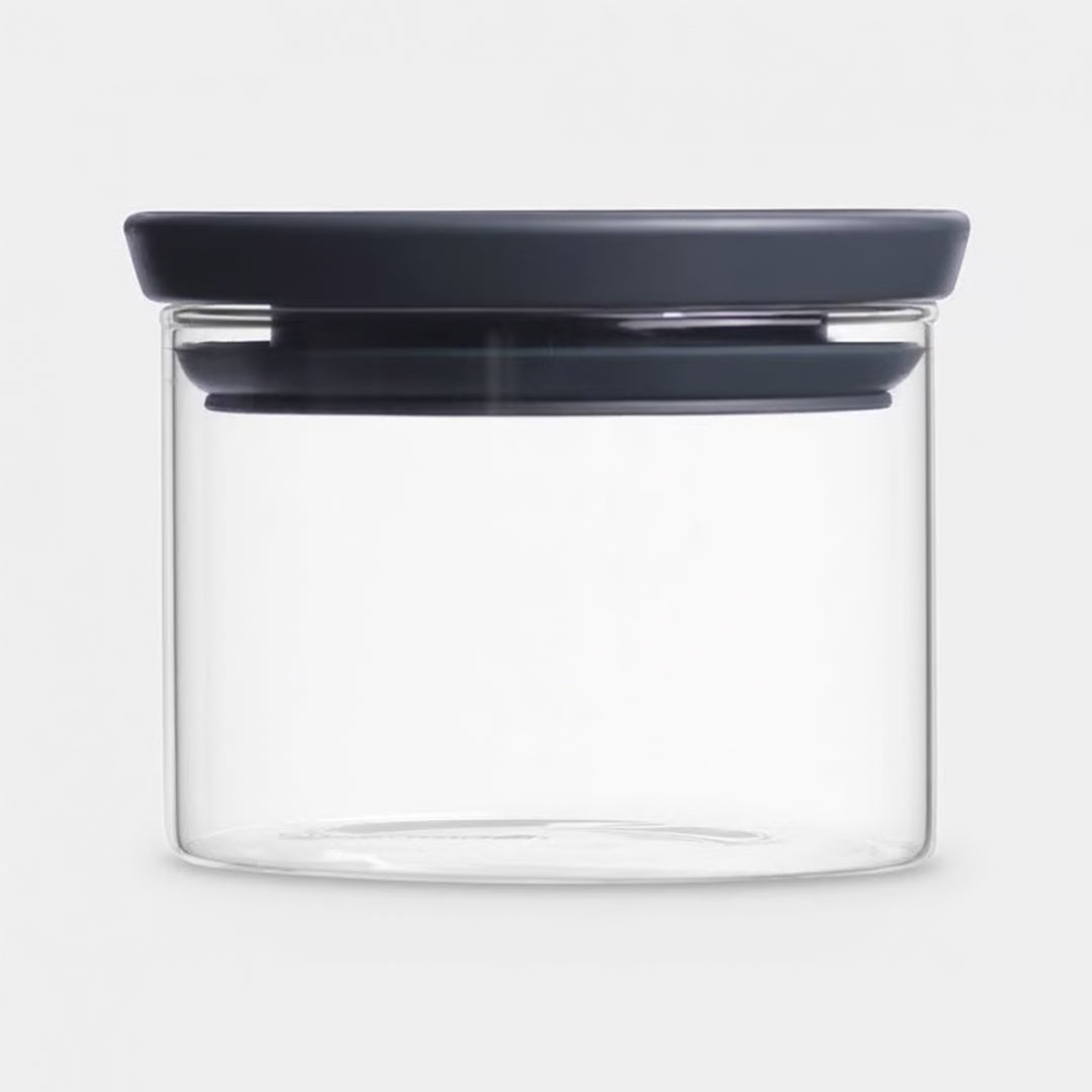 BRABANTIA/HW/b-298301/Stackable Glass Jar/0.3L/Dark Grey