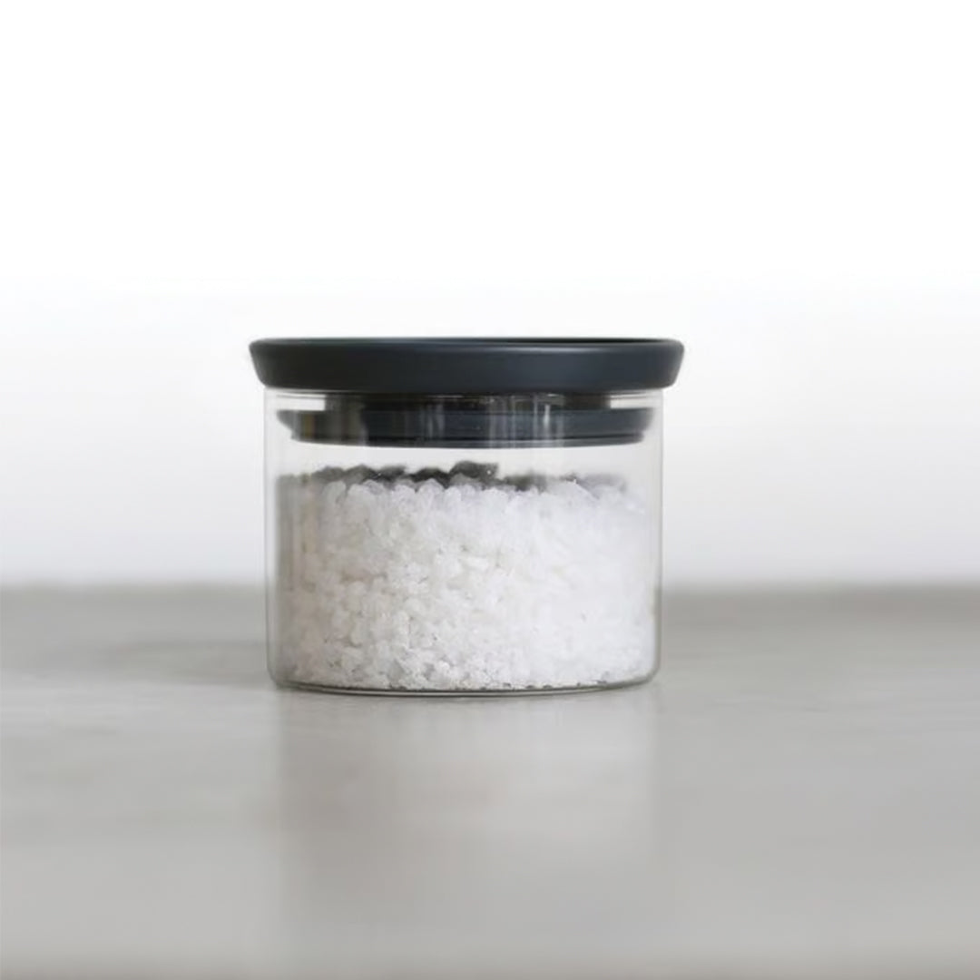 BRABANTIA/HW/b-298301/Stackable Glass Jar/0.3L/Dark Grey