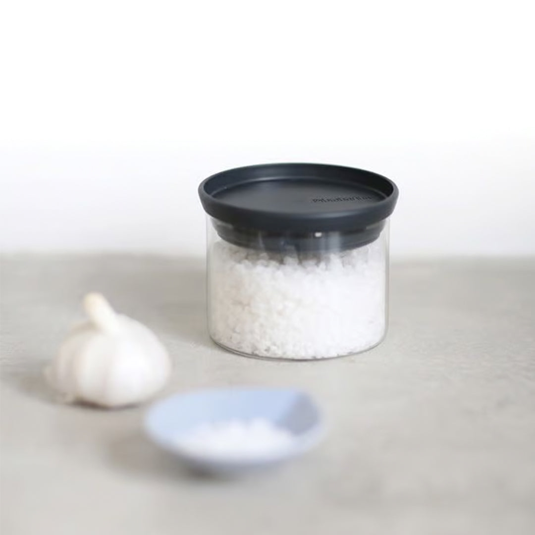 BRABANTIA/HW/b-298301/Stackable Glass Jar/0.3L/Dark Grey