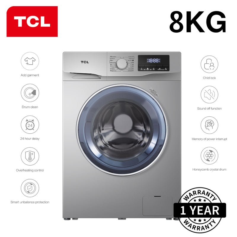 TCL 8kg front load Washing Machine 