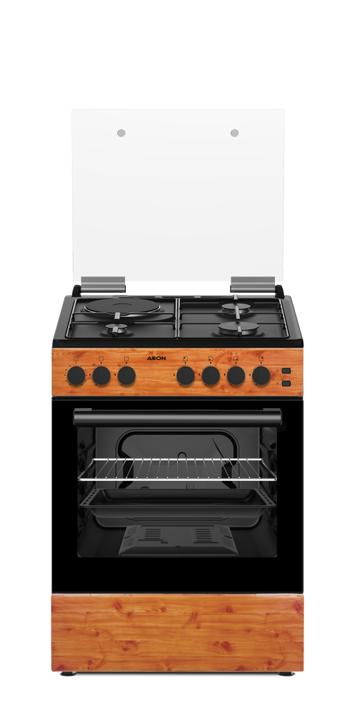 AEON GC 60X60 3G+1E  BLACK HOB-WOOD S6312GEIMEDBW