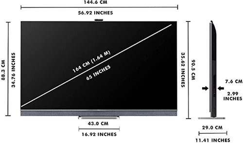 TCL TV 65 MINI-LED 4K ANDROID BLACK 65C825