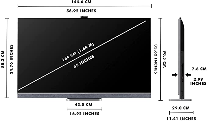 TCL TV 65 MINI-LED 4K ANDROID BLACK 65C825