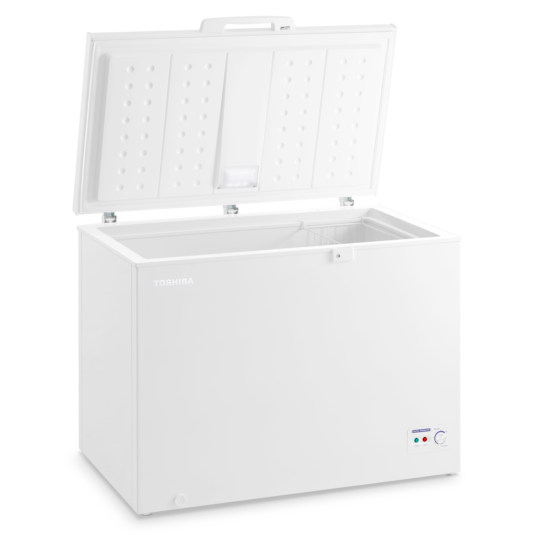 Toshiba Chest Freezer / White (290L) Side Open