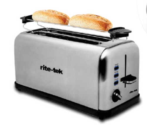RITE-TEK TOASTER 4S+3F 1500W STEEL TM340